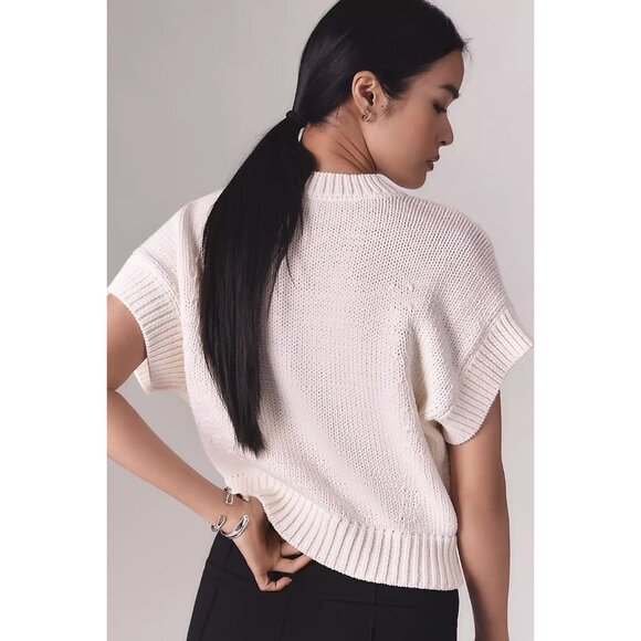 NWT Size M -Maeve Short-Sleeve Crew-Neck Veggie Motif Graphic Sweater - Picture 3 of 16